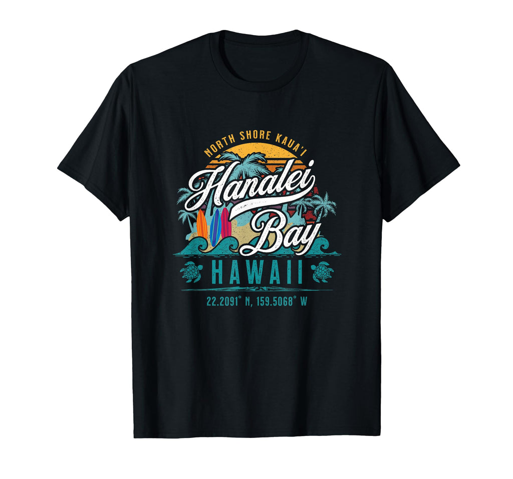 Hanalei Bay North Shore Kauai Hawaii Sun T-Shirt - Minimalist Print Unisex - T-Shirt, Sweatshirt, Hoodie