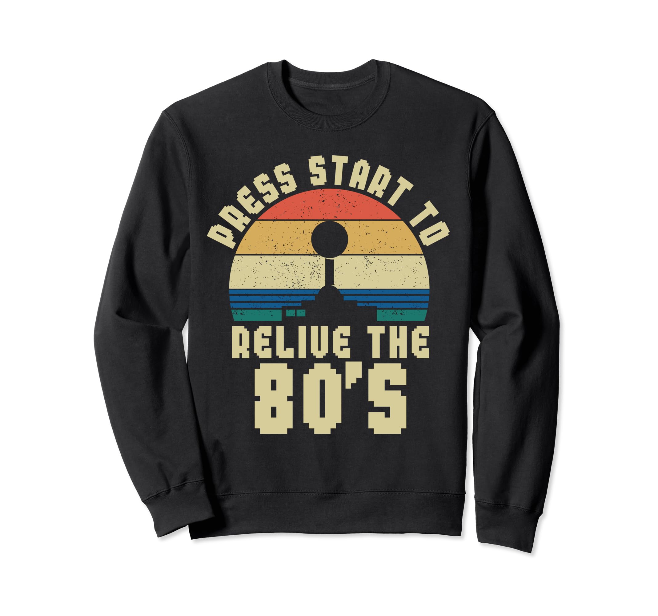 80S Arcade Nostalgia Pixel Art Video Sweatshirt - Graphic Print Men Women - T-Shirt, Sweatshirt, Hoodie