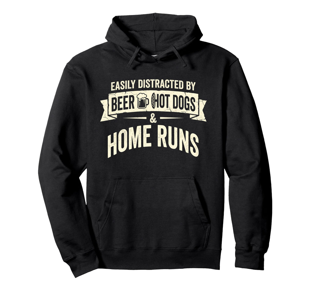Easily Distracted Beer Hot Dogs Home Hoodie - Custom Art Print Men Women - T-Shirt, Sweatshirt, Hoodie