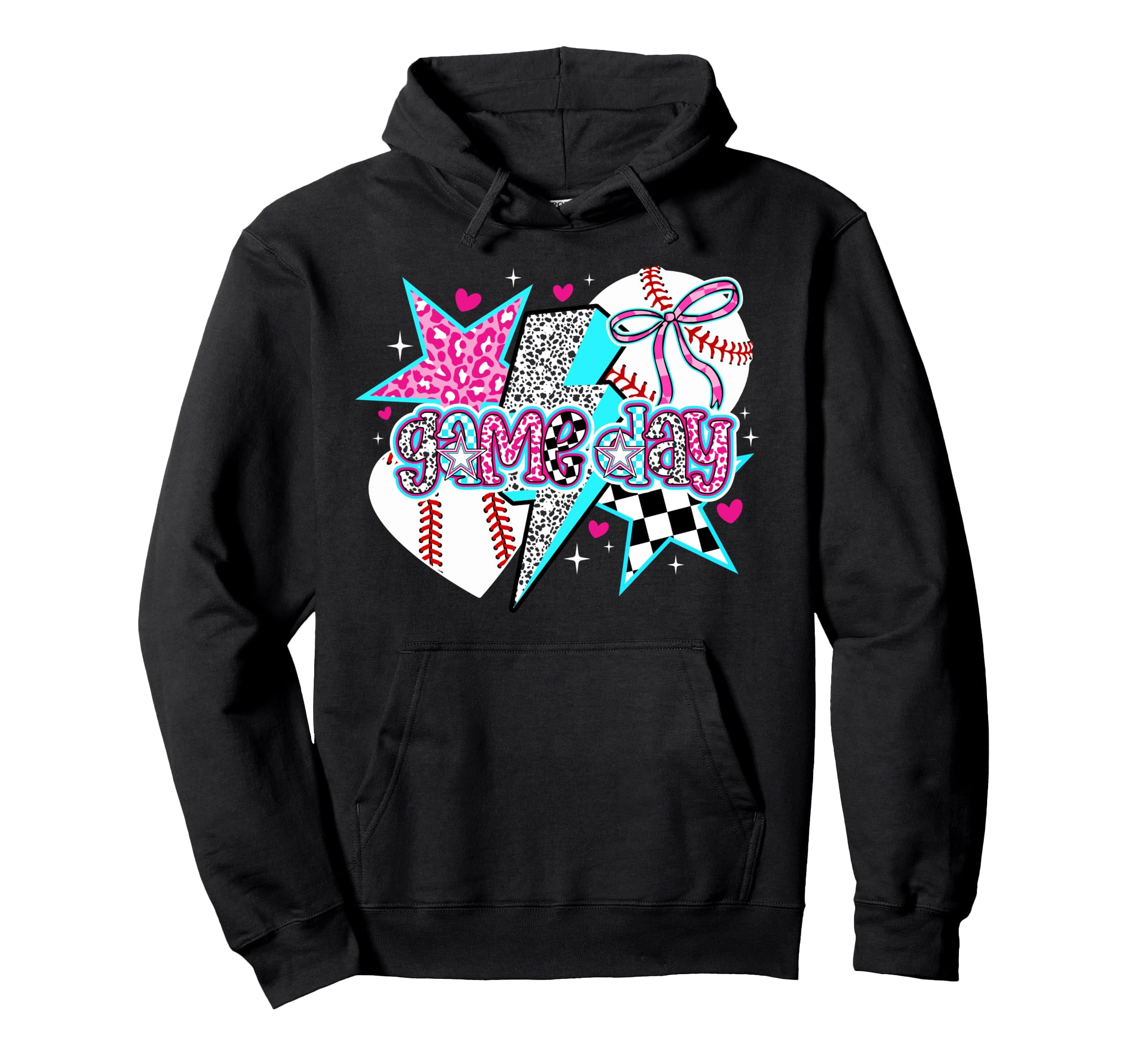 Baseball Game Day Preppy Game Day Hoodie - Casual Everyday Wear Unisex - T-Shirt, Sweatshirt, Hoodie