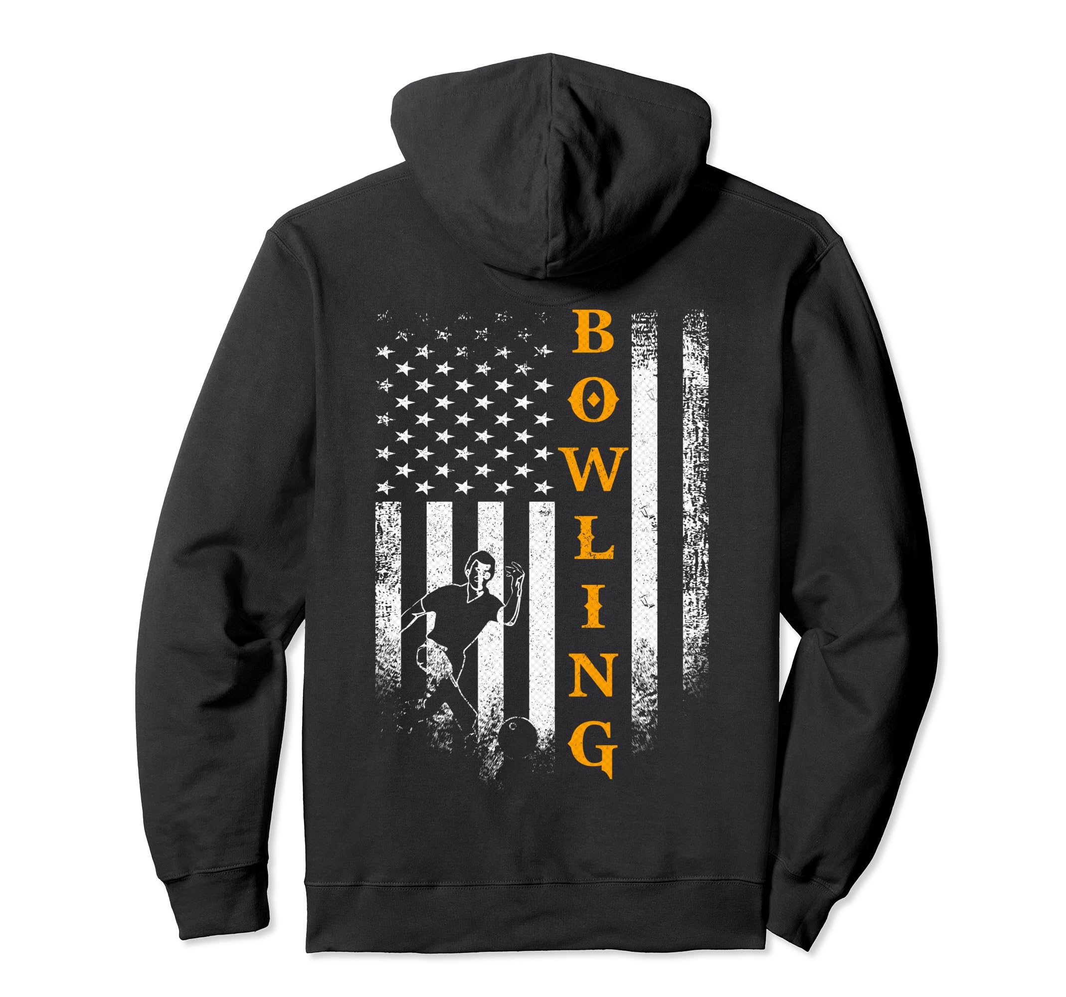 Usa American Flag Bowling Player Hoodie - Trendy Graphic for Adults - T-Shirt, Sweatshirt, Hoodie