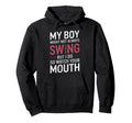 My Might Not Always Swing Baseball Mom Hoodie - Minimalist Print Men Women - T-Shirt, Sweatshirt, Hoodie