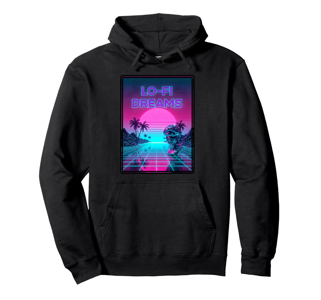 Lo Fi Dreams Vaporwave 80S Aesthetic Hoodie - Trendy Graphic for Adults - T-Shirt, Sweatshirt, Hoodie
