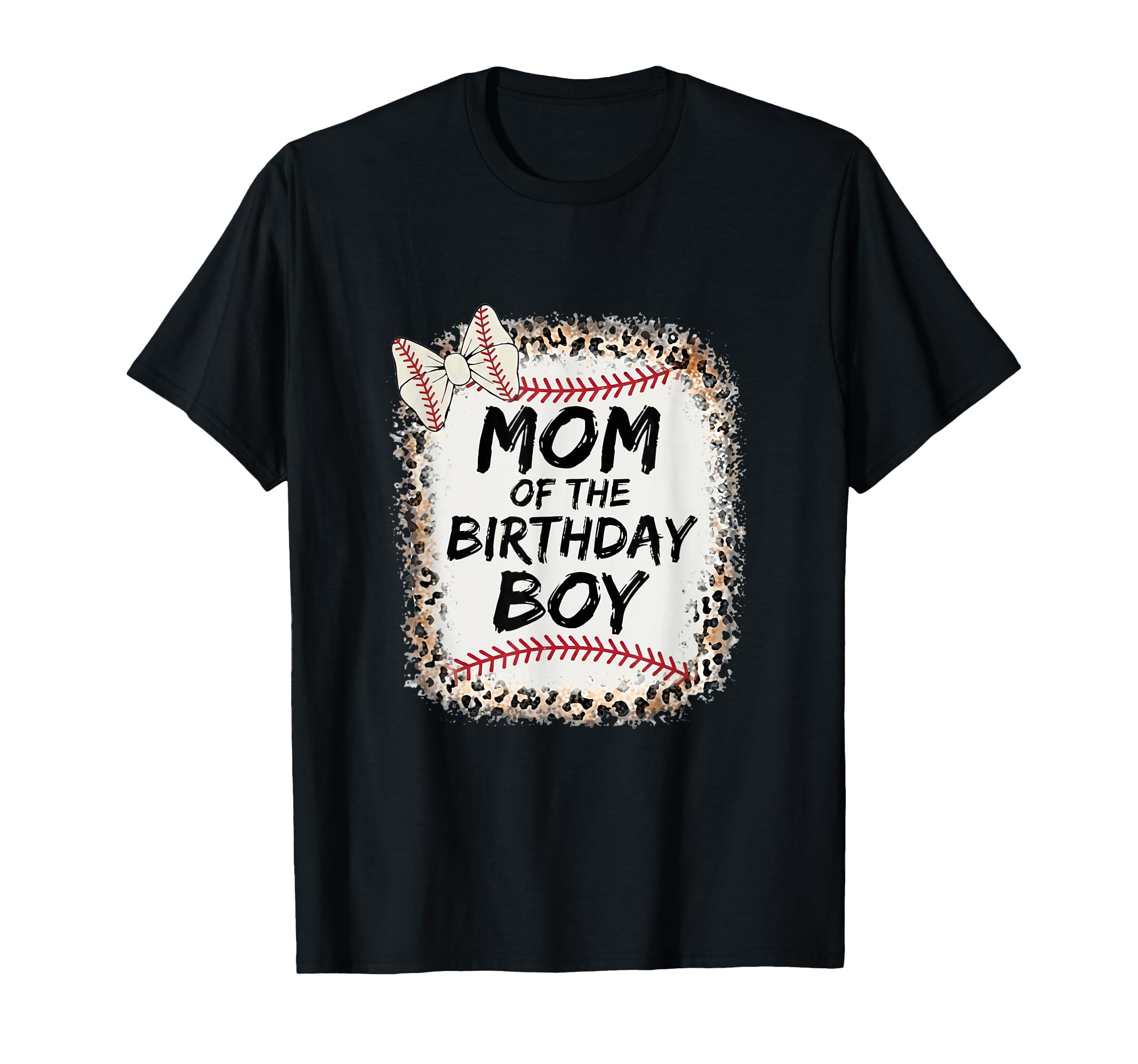 Baseball Mom Birthday Leopard Family T-Shirt - Custom Art Print for Adults - T-Shirt, Sweatshirt, Hoodie