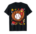Turkey Baseball Glove Thanksgiving Day T-Shirt - Minimalist Print Unisex - T-Shirt, Sweatshirt, Hoodie