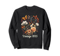 1935 Boho Rose Floral Flower Butterfly Sweatshirt - Trendy Graphic Unisex - T-Shirt, Sweatshirt, Hoodie