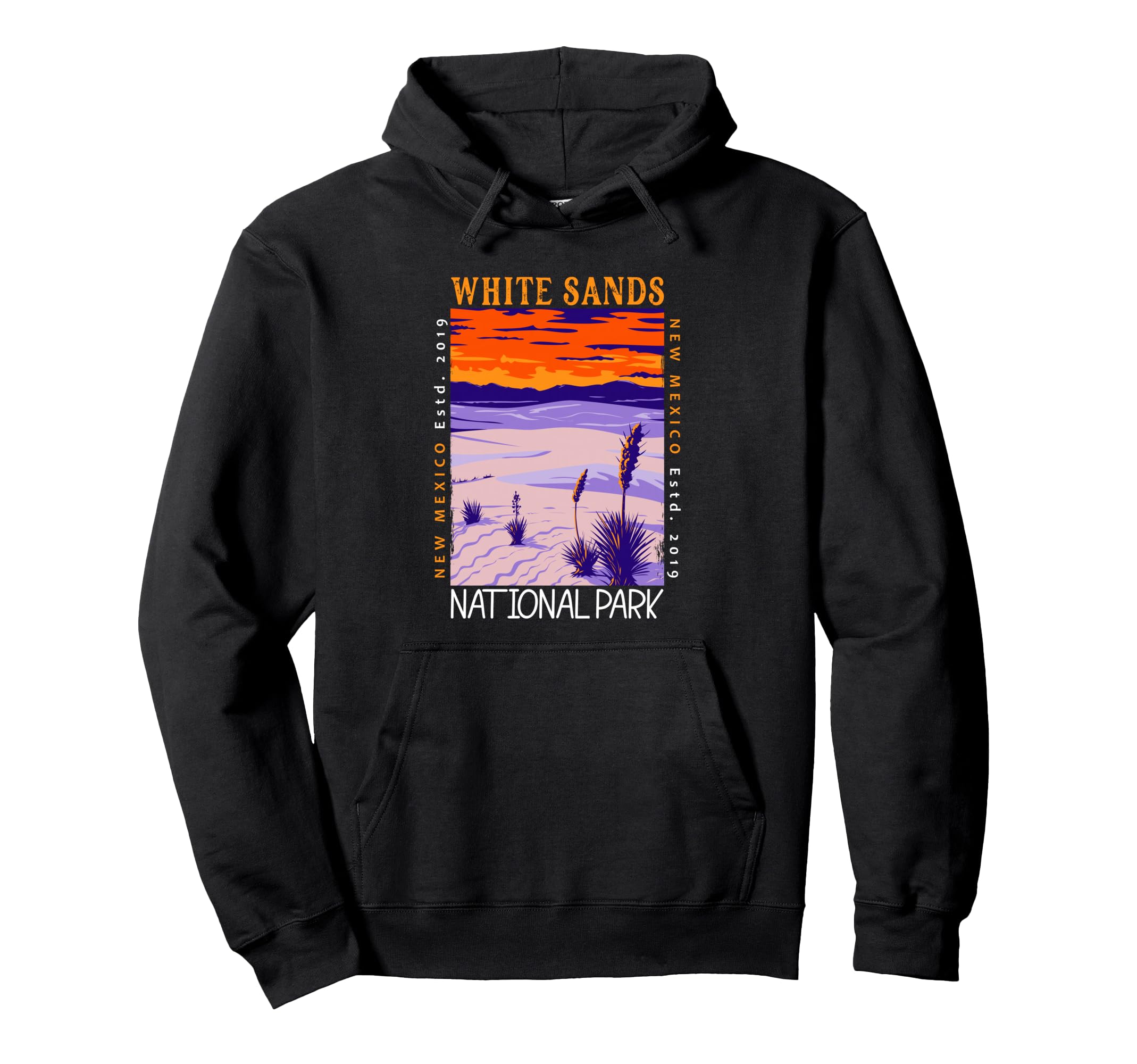 White Sands National Park New Mexico Hoodie - Minimalist Print Men Women - T-Shirt, Sweatshirt, Hoodie