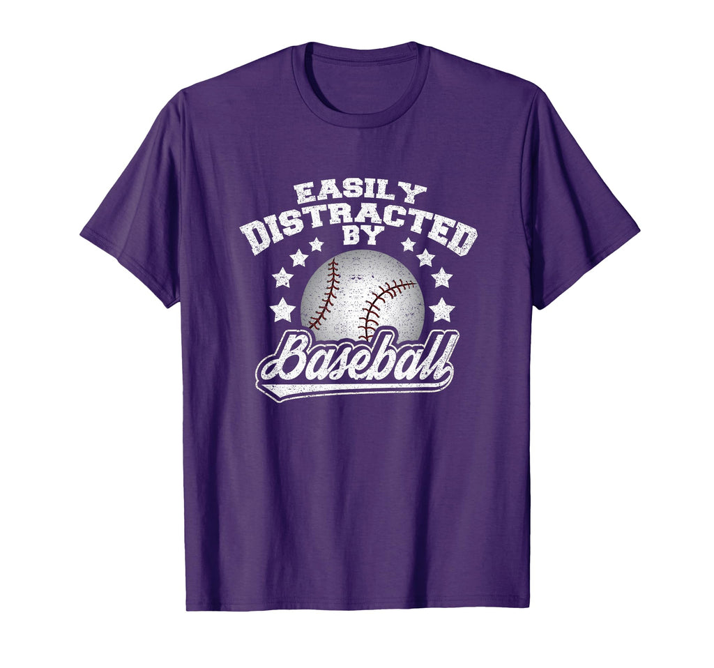 Easily Distracted Baseball T-Shirt - Aesthetic Graphic Unisex - T-Shirt, Sweatshirt, Hoodie
