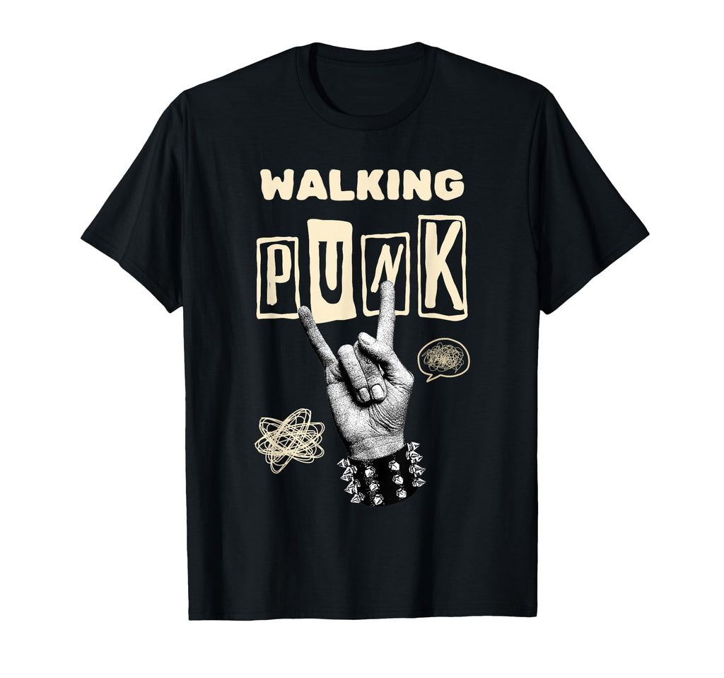 Walking Punk Rock N Roll Music Band T-Shirt - Aesthetic Graphic for Adults - T-Shirt, Sweatshirt, Hoodie