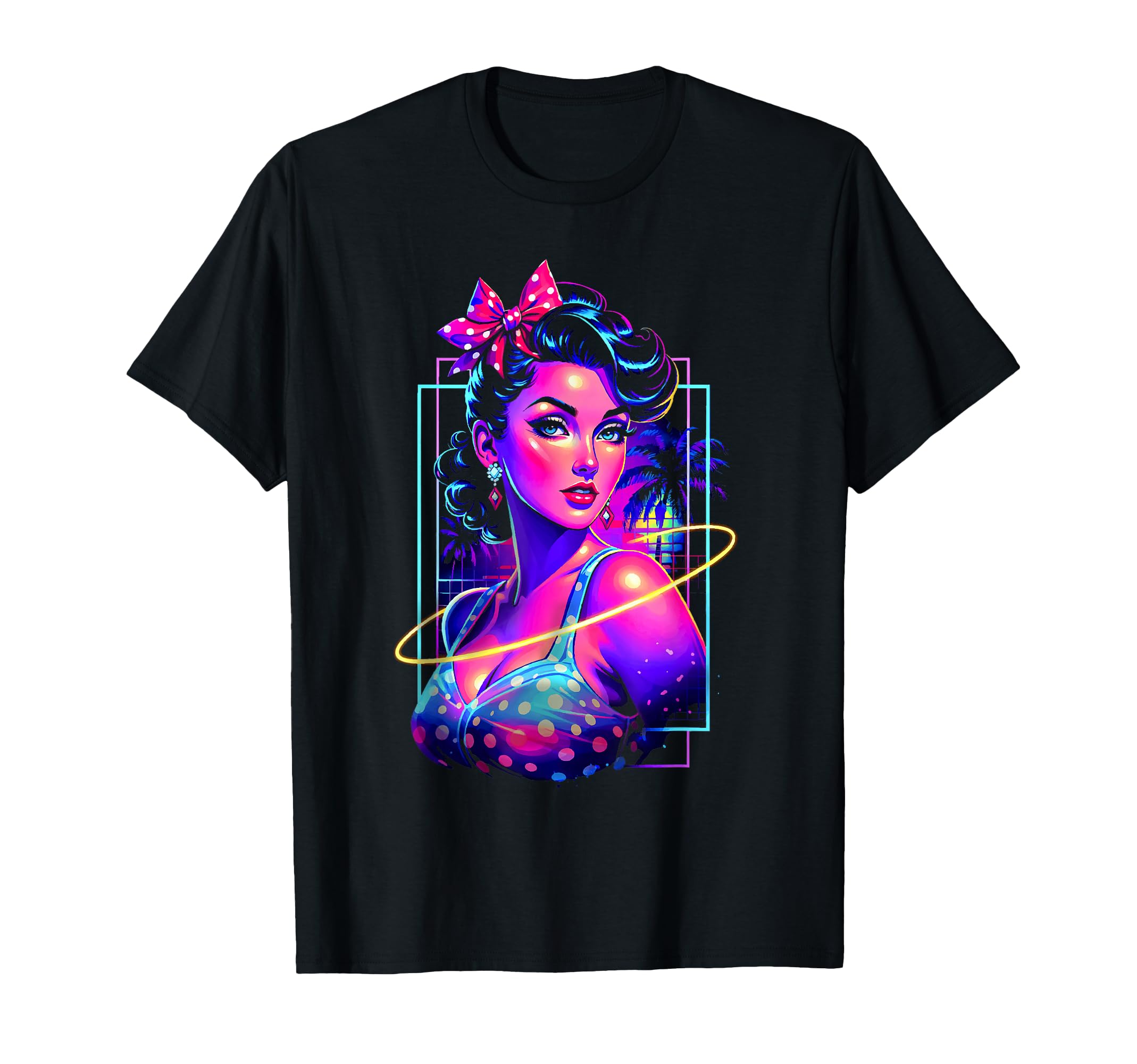 Hot Pinup Pop Art 50S Punk Vaporwave T-Shirt - Casual Everyday Wear Unisex - T-Shirt, Sweatshirt, Hoodie