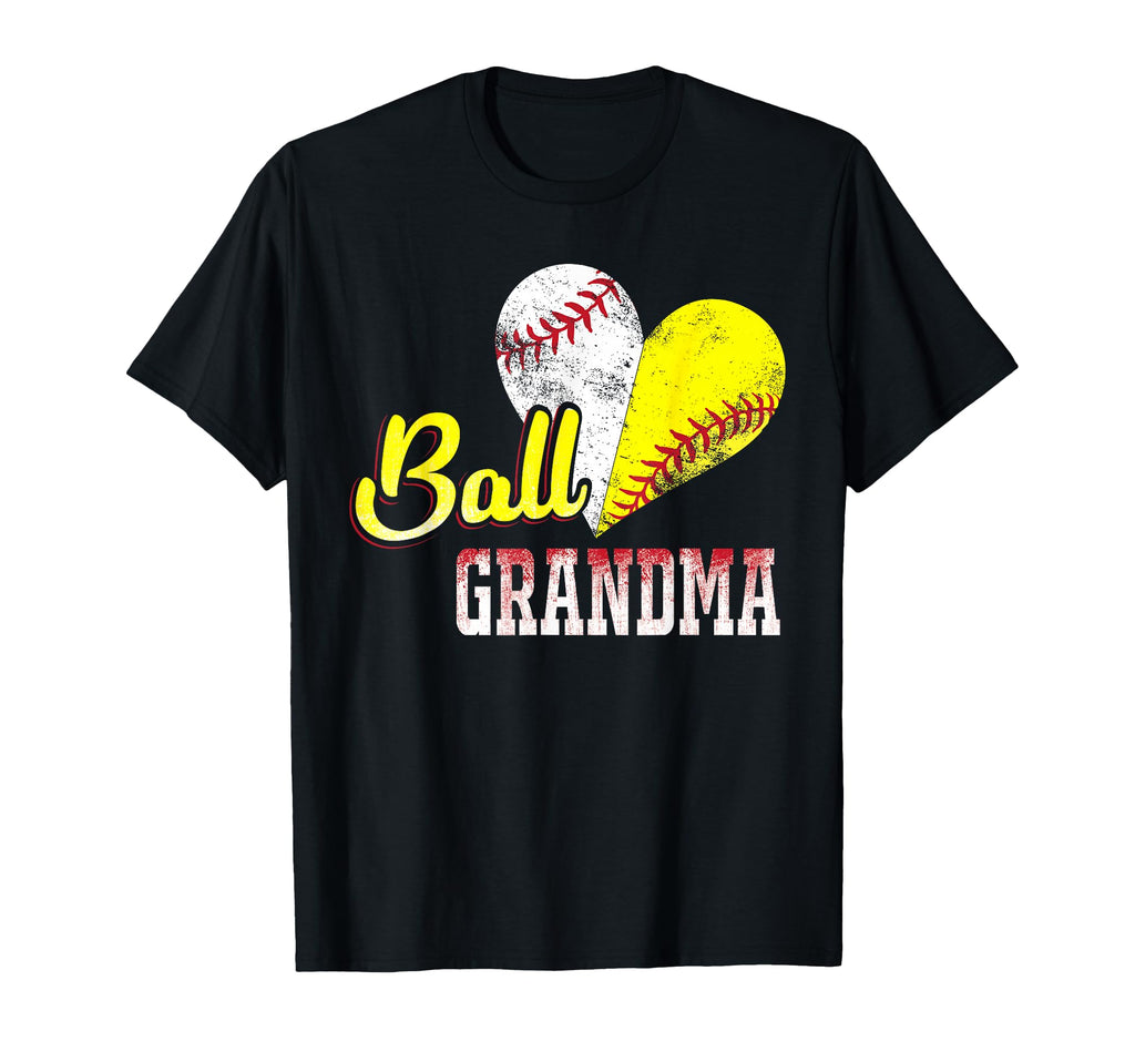 Funny Ball Grandma Baseball Softball T-Shirt - Custom Art Print Men Women - T-Shirt, Sweatshirt, Hoodie