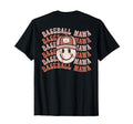 Baseball Mama Leopard Happy Face T-Shirt - Minimalist Print Men Women - T-Shirt, Sweatshirt, Hoodie