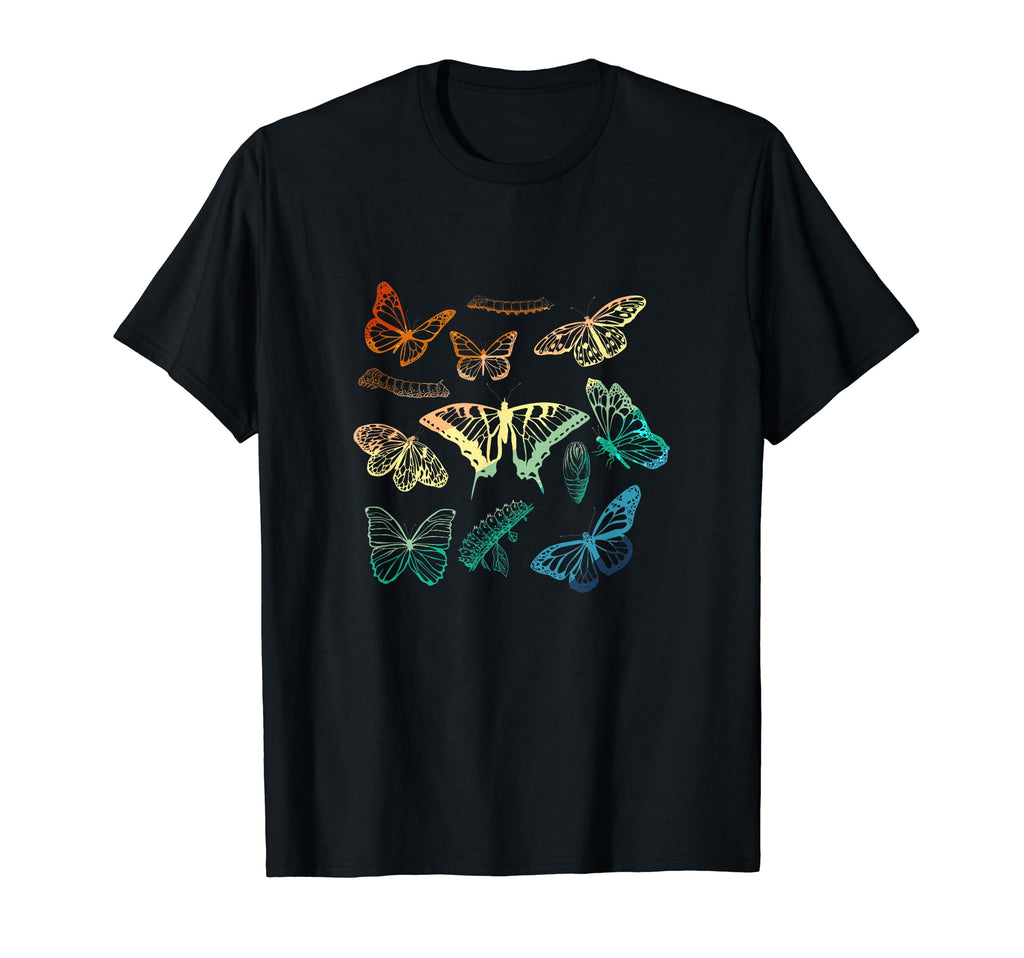 Colorful Milkweed Butterfly Lover T-Shirt - Streetwear Style Men Women - T-Shirt, Sweatshirt, Hoodie