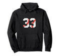 Baseball Player Jersey Number 33 Hoodie - Casual Everyday Wear for Adults - T-Shirt, Sweatshirt, Hoodie