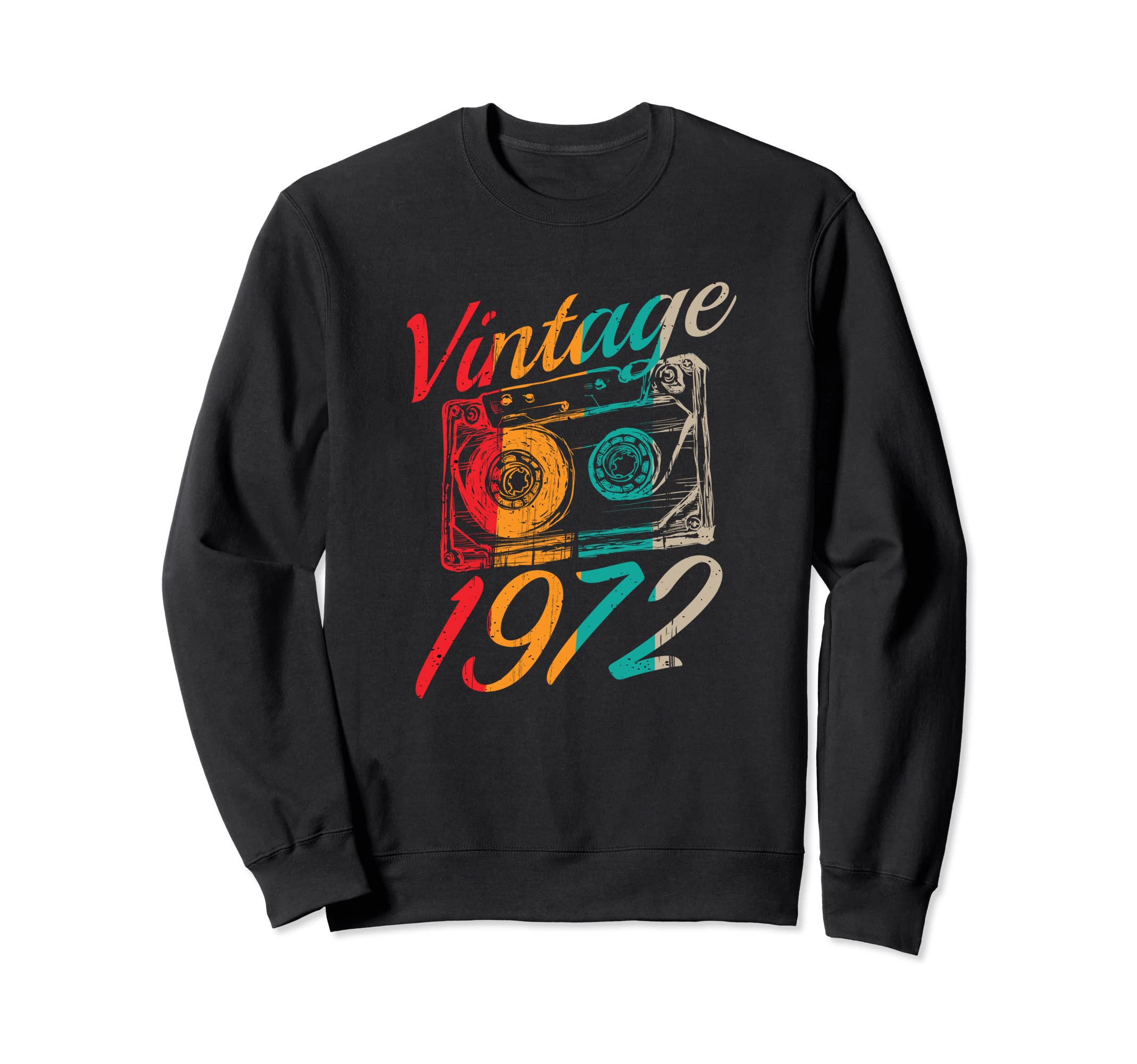 1972 50Th Cassette Tape Sweatshirt - Minimalist Print for Adults - T-Shirt, Sweatshirt, Hoodie