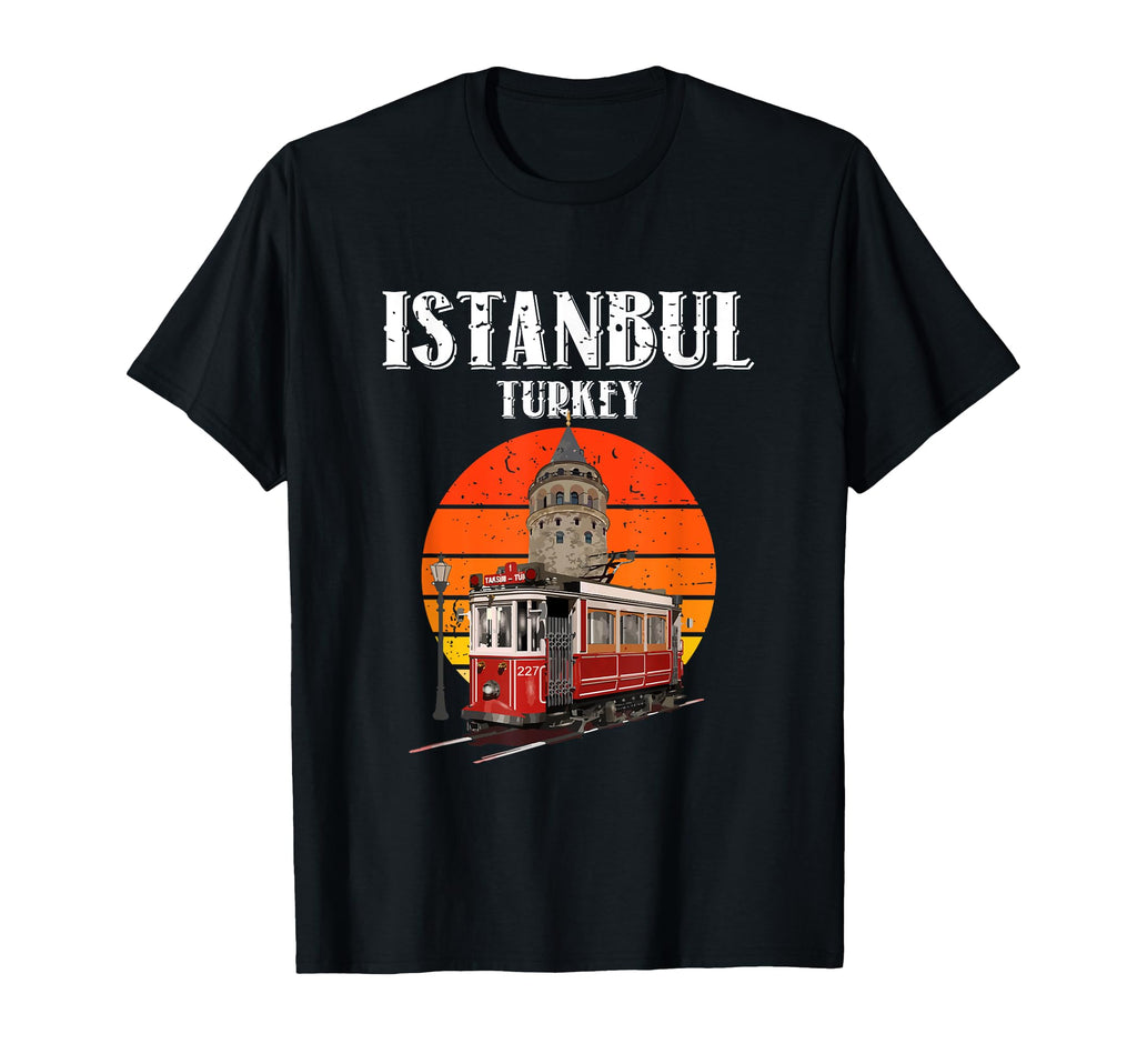 Sunset Istanbul Turkey Tram And T-Shirt - Custom Art Print Men Women - T-Shirt, Sweatshirt, Hoodie