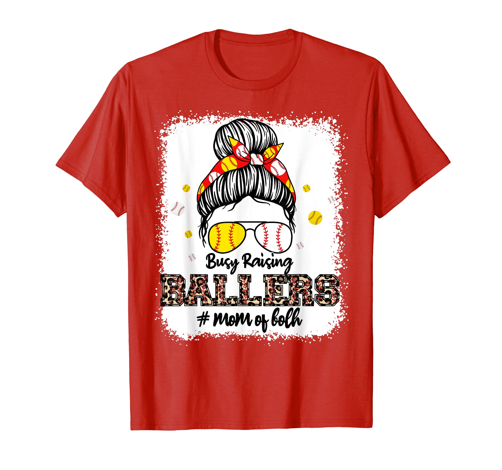 Mom Both Baseball Softball Busy T-Shirt - Aesthetic Graphic Men Women - T-Shirt, Sweatshirt, Hoodie