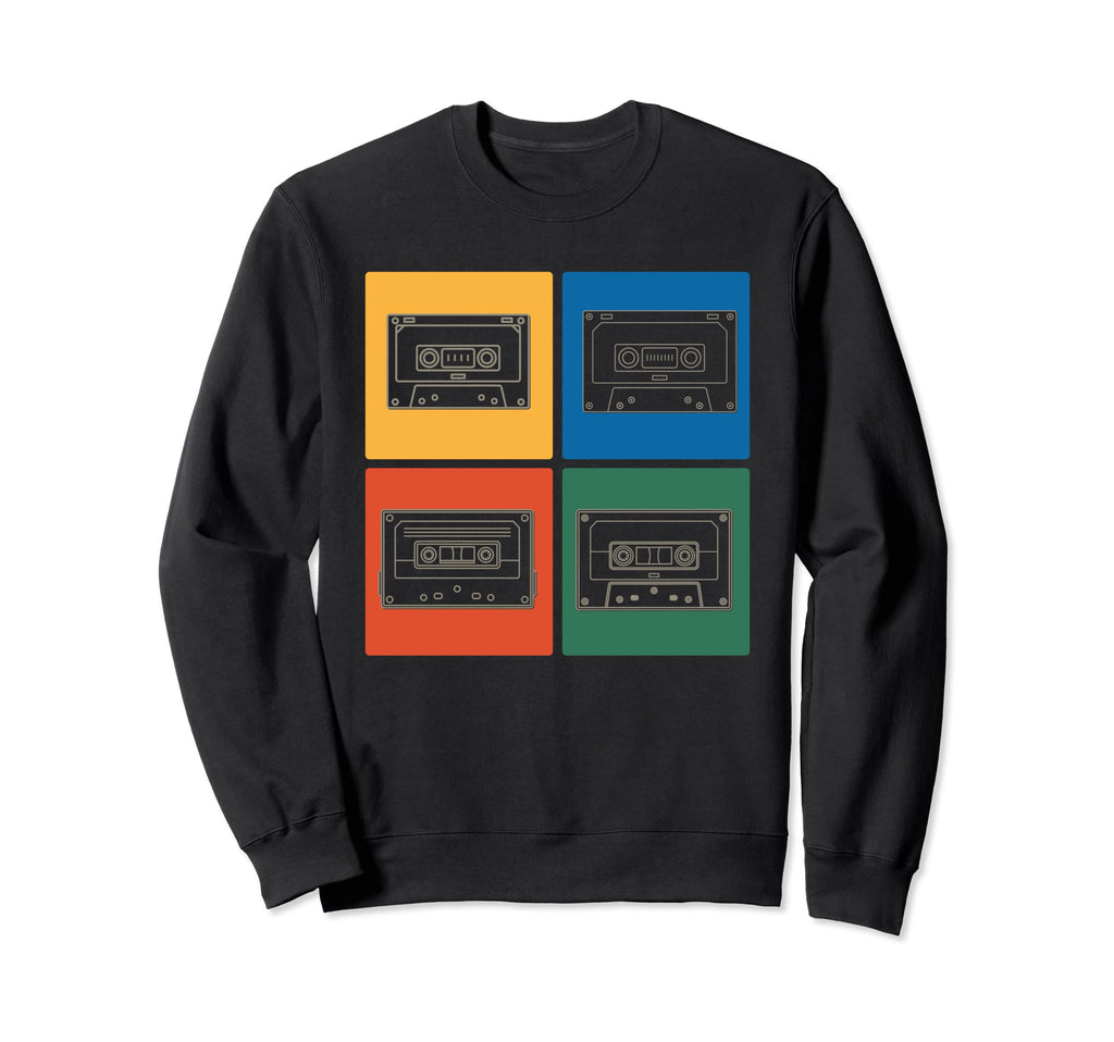 80S Music Lover Mixtape 1980S Pop Sweatshirt - Graphic Print for Adults - T-Shirt, Sweatshirt, Hoodie
