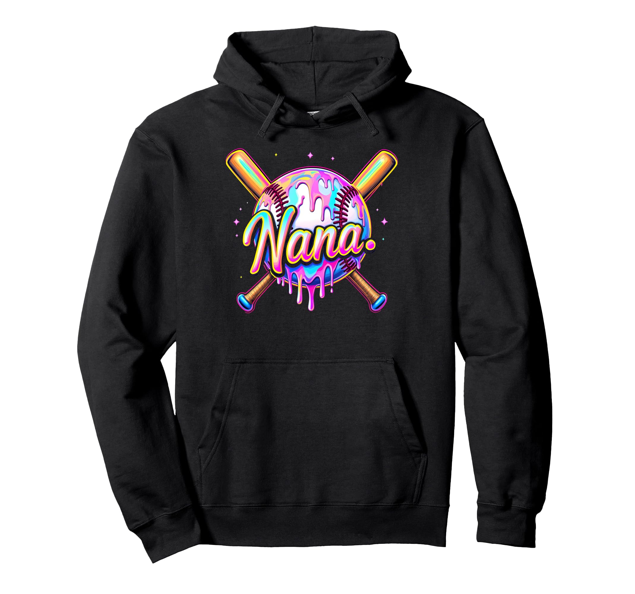 Baseball Drip Nana Tie Dye Baseball Hoodie - Custom Art Print Unisex - T-Shirt, Sweatshirt, Hoodie