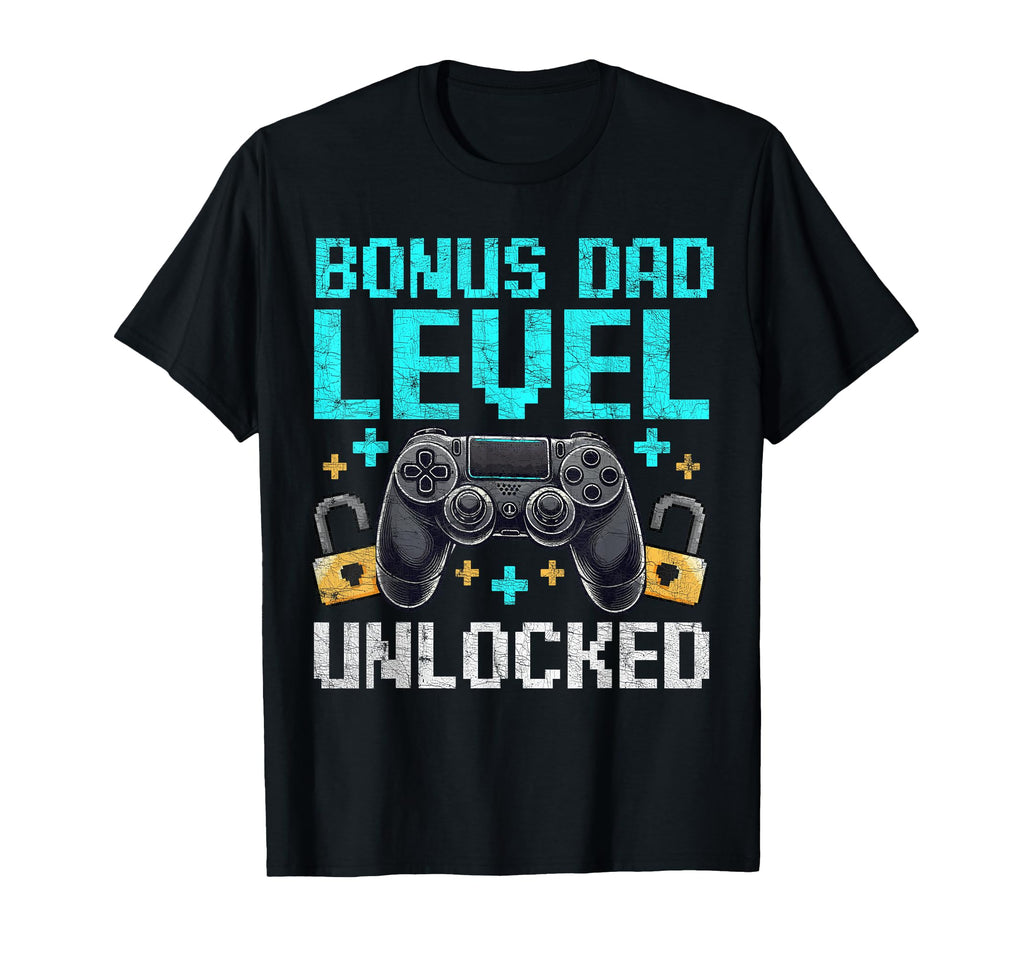 Gamer Stepdad Fathers Day Bonus Dad T-Shirt - Unique Graphic Men Women - T-Shirt, Sweatshirt, Hoodie