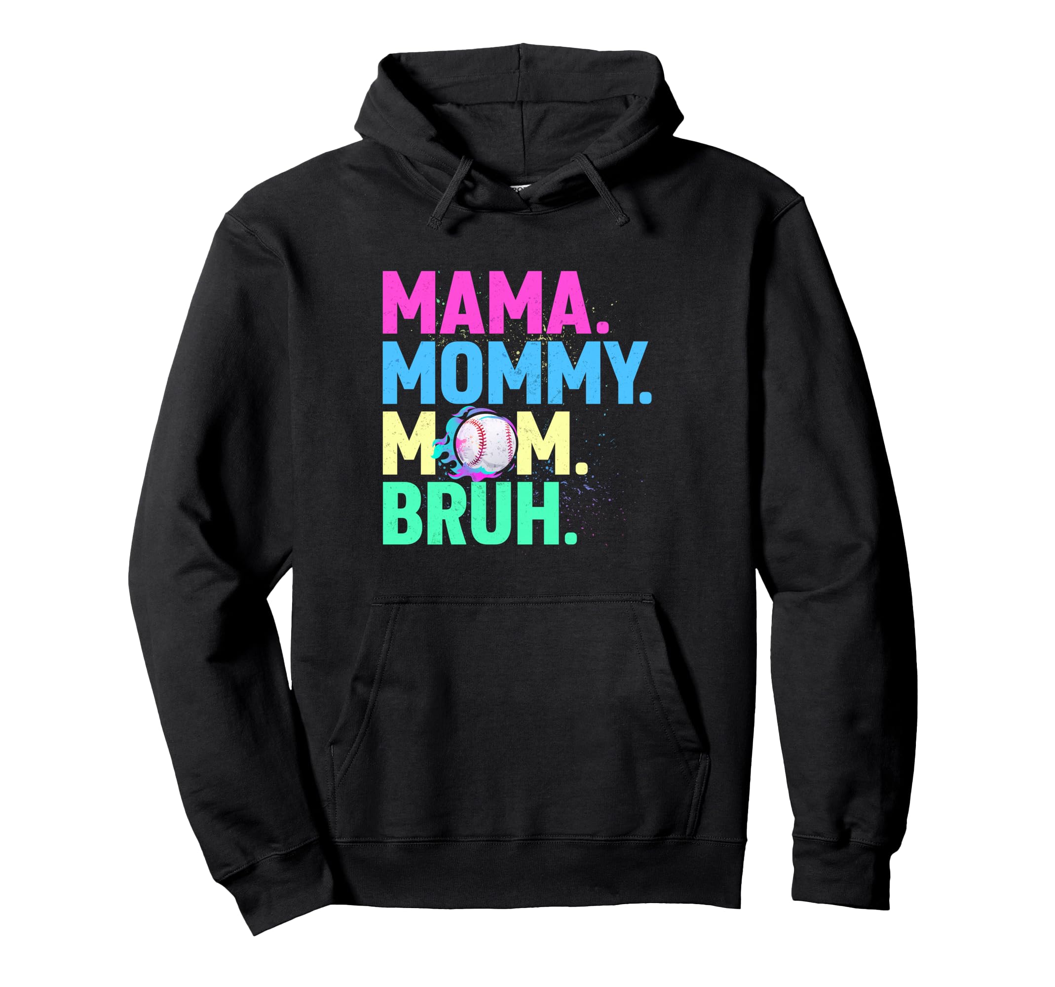 Baseball Mama Mommy Mom Bruh Gifts Hoodie - Minimalist Print Men Women - T-Shirt, Sweatshirt, Hoodie