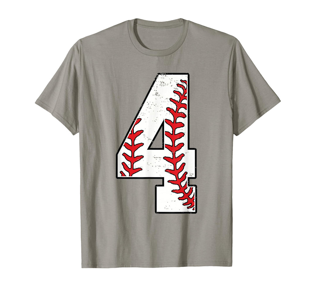 Number 4 Baseball 4 Jersey Number T-Shirt - Aesthetic Graphic Unisex - T-Shirt, Sweatshirt, Hoodie