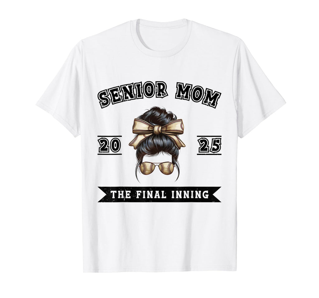 Baseball Senior Mom 2025 Final Inning T-Shirt - Minimalist Print Unisex - T-Shirt, Sweatshirt, Hoodie