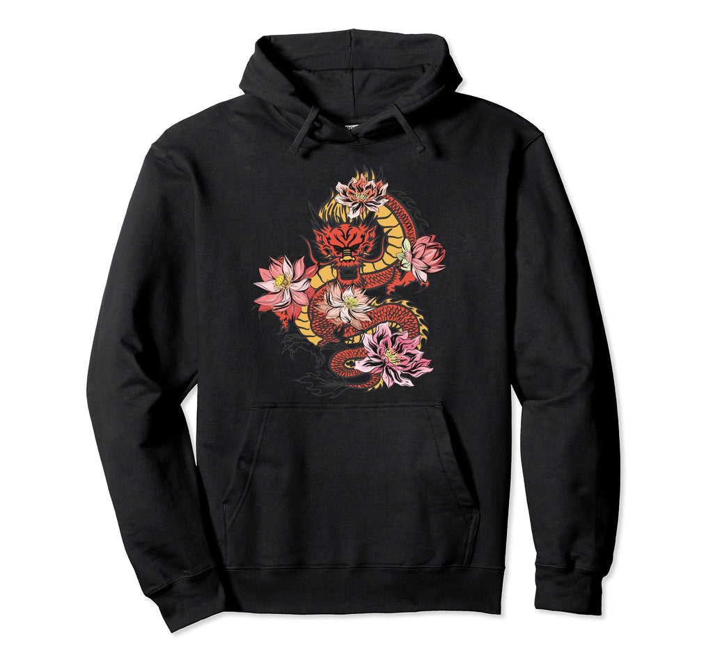 Chinese Dragon Dragon Grunge Hoodie - Custom Art Print for Adults - T-Shirt, Sweatshirt, Hoodie