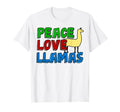 Peace Love Llamas T-Shirt - Custom Art Print for Adults - T-Shirt, Sweatshirt, Hoodie