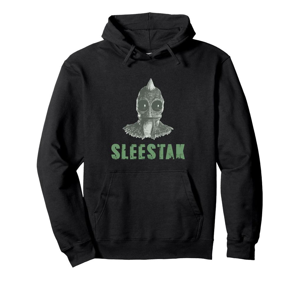 Sleestak Distressed Stylized Hoodie - Custom Art Print Unisex - T-Shirt, Sweatshirt, Hoodie