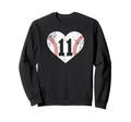 Baseball 11 Jersey Number Sweatshirt - Unique Graphic for Adults - T-Shirt, Sweatshirt, Hoodie