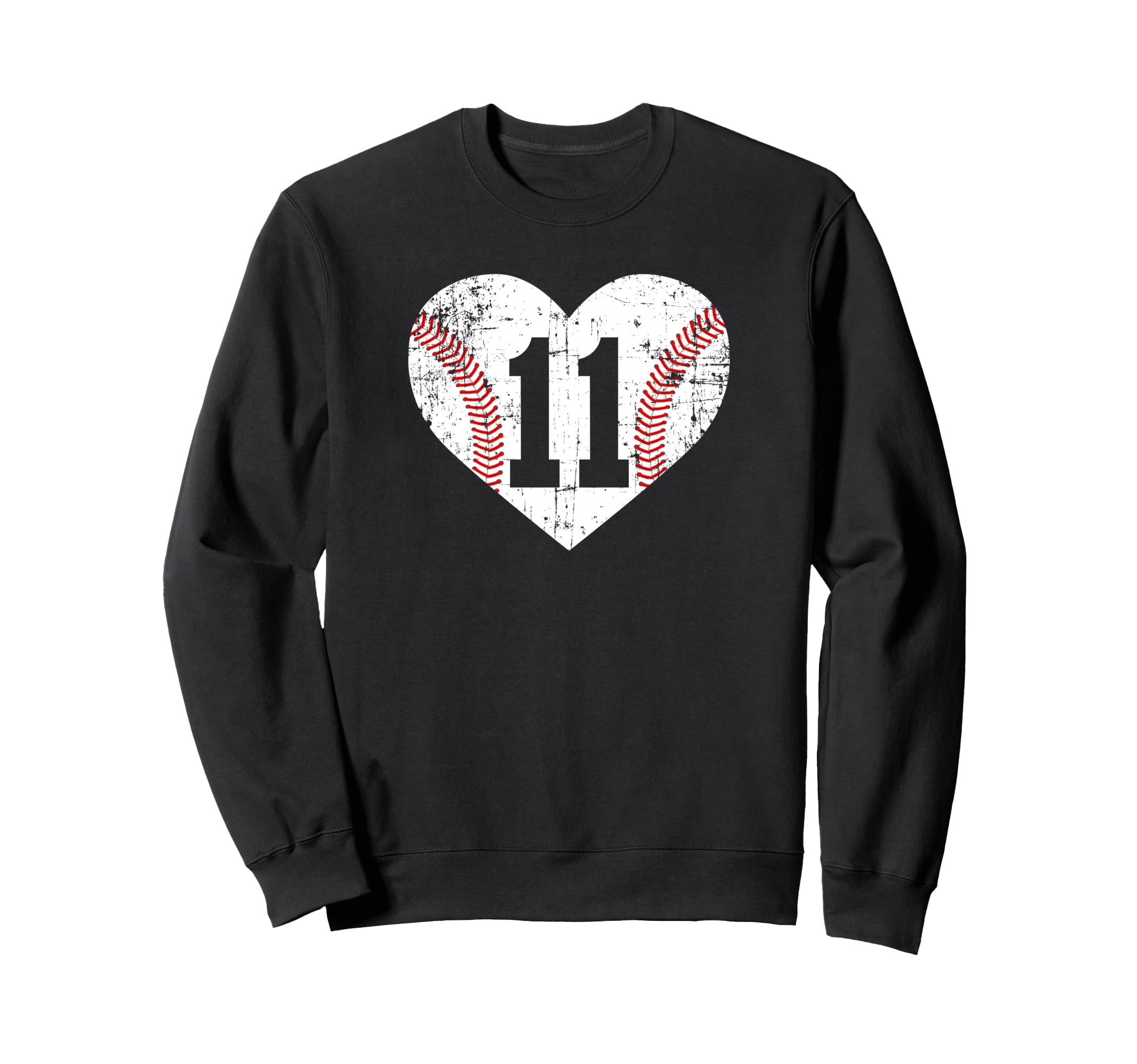 Baseball 11 Jersey Number Sweatshirt - Unique Graphic for Adults - T-Shirt, Sweatshirt, Hoodie