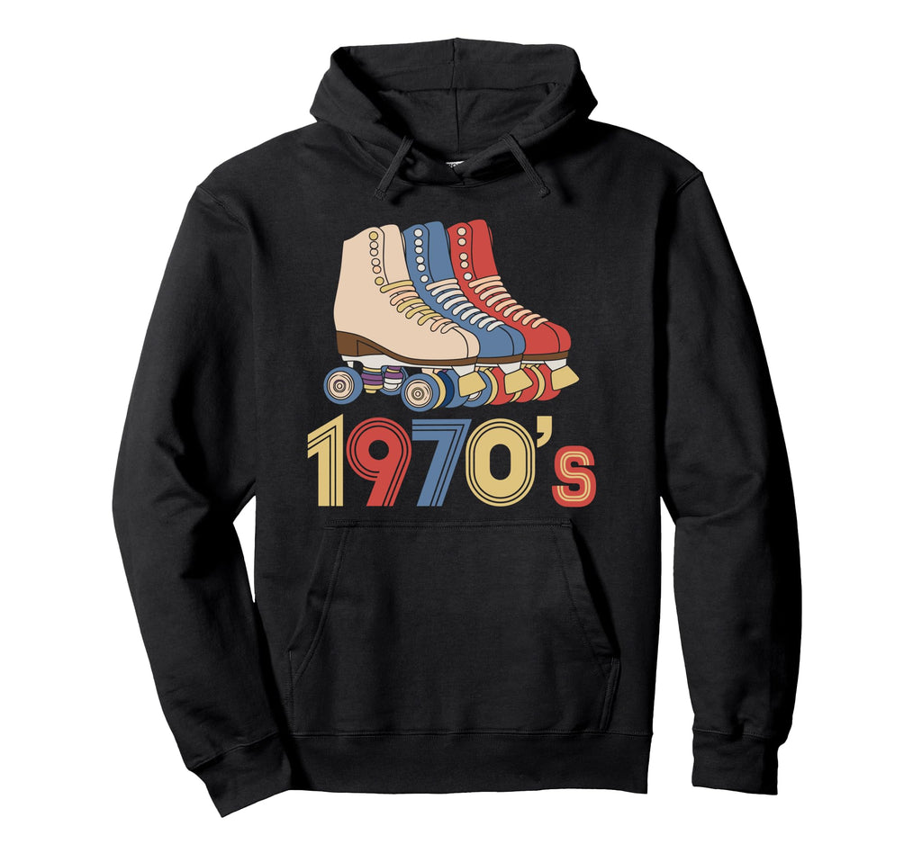 1970S Roller Skating Roller Rink Hoodie - Fun Novelty Design for Adults - T-Shirt, Sweatshirt, Hoodie