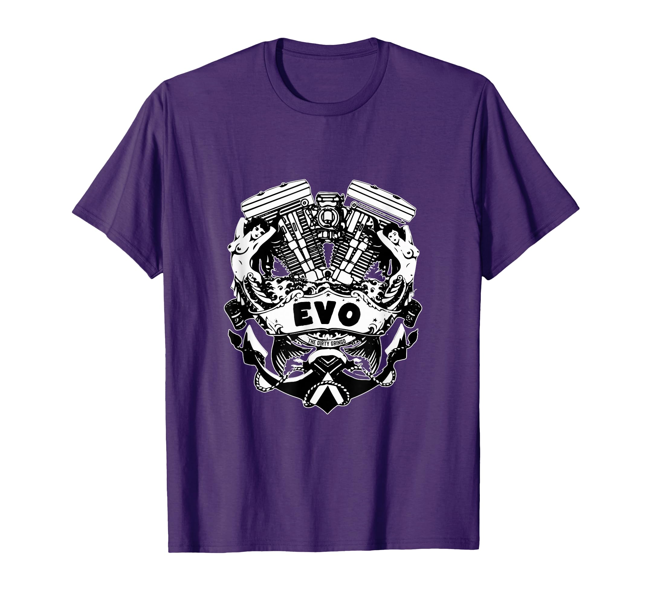 Dirty Gringo Evo Motorcycle Evolution T-Shirt - Fun Novelty Design Unisex - T-Shirt, Sweatshirt, Hoodie