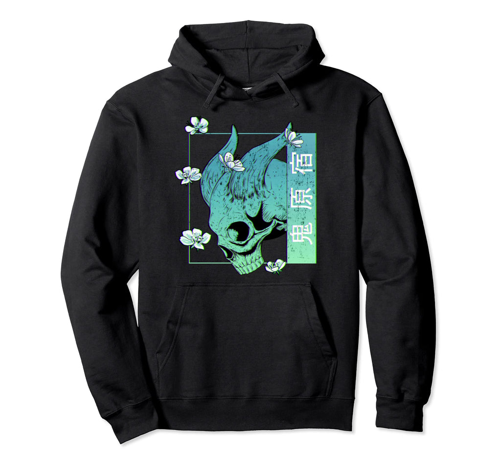 Japan Otaku Demon Oni 90S Hoodie - Casual Everyday Wear for Adults - T-Shirt, Sweatshirt, Hoodie