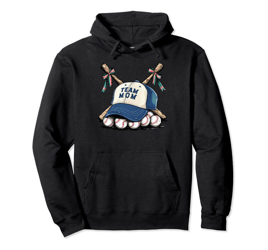 Womens Baseball Mom Mama Mothers My Hoodie - Custom Art Print Men Women - T-Shirt, Sweatshirt, Hoodie