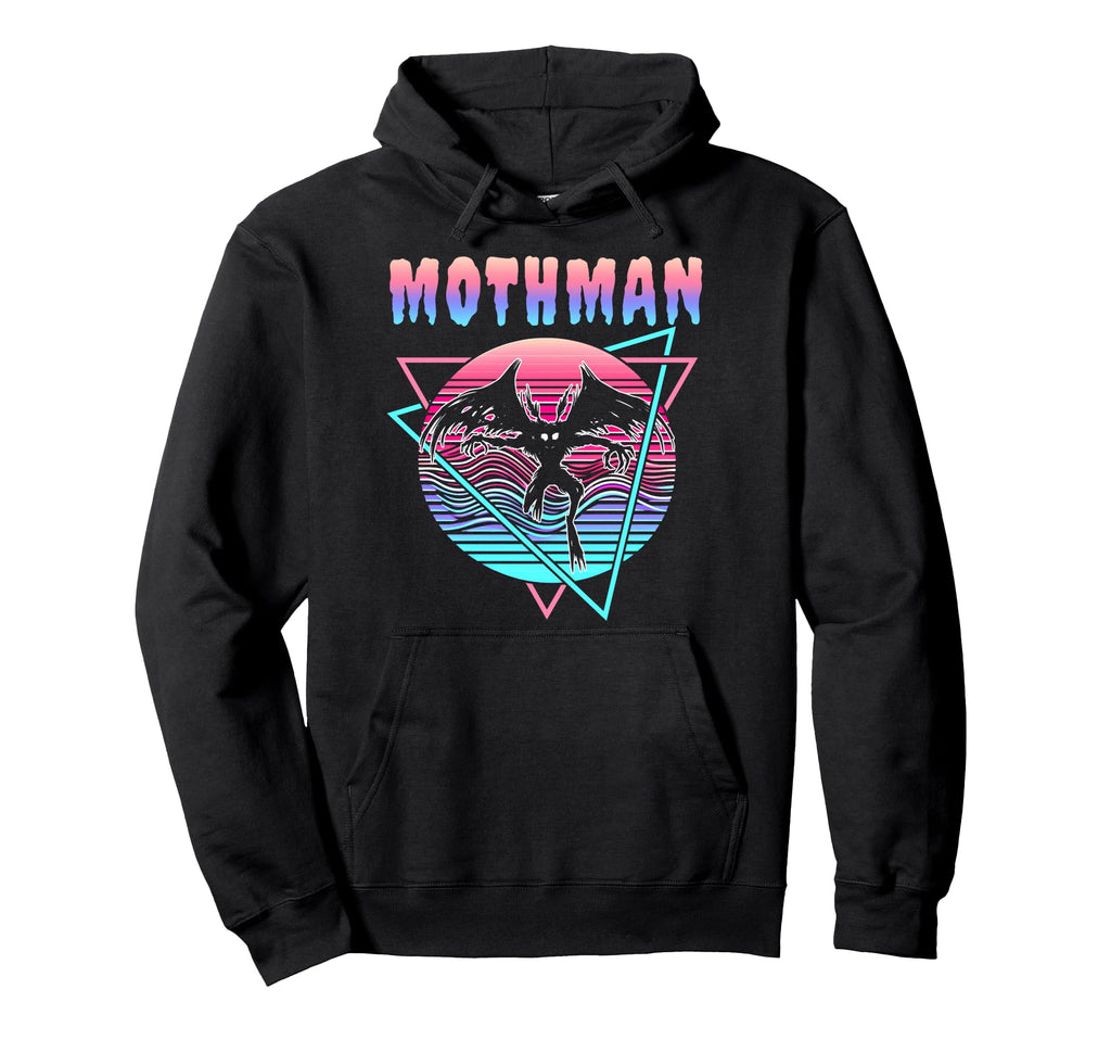 Vaporwave Aesthetic Mothman Cryptozoology Hoodie - Graphic Print Men Women - T-Shirt, Sweatshirt, Hoodie