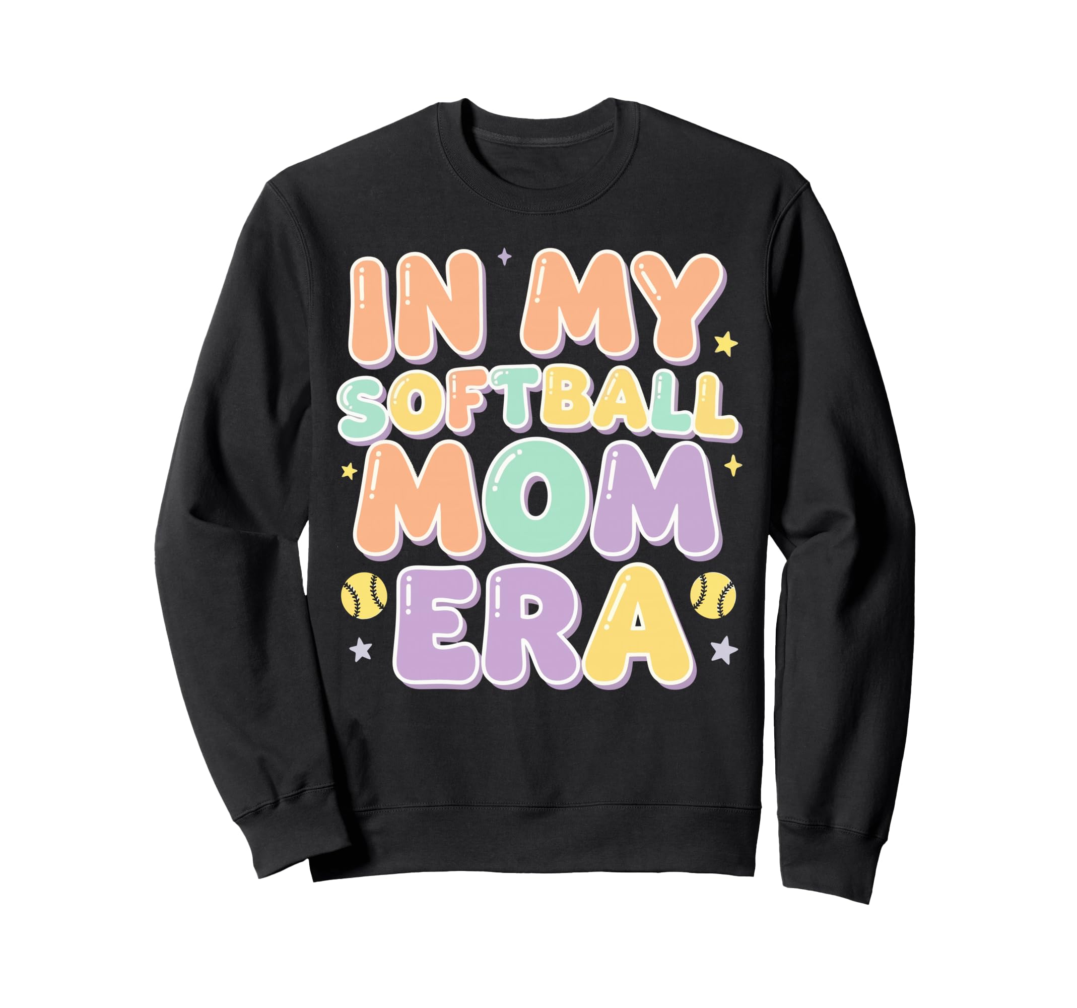 My Softball Mom Era Softball Mama Sweatshirt - Graphic Print for Adults - T-Shirt, Sweatshirt, Hoodie