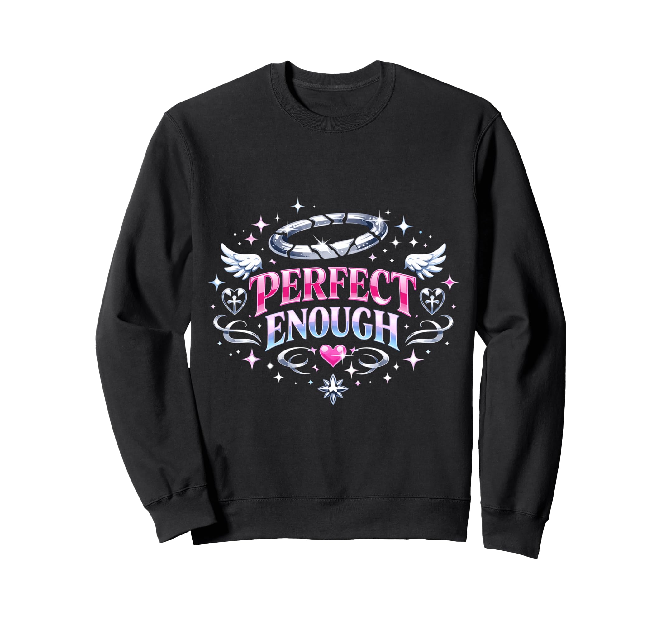 Enough Bratty Y2K Angelcore Aesthetic Sweatshirt - Unique Graphic Unisex - T-Shirt, Sweatshirt, Hoodie