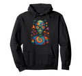 Tie Dye Alien Hippie Mushrooms Ufo Rave Hoodie - Trendy Graphic Men Women - T-Shirt, Sweatshirt, Hoodie