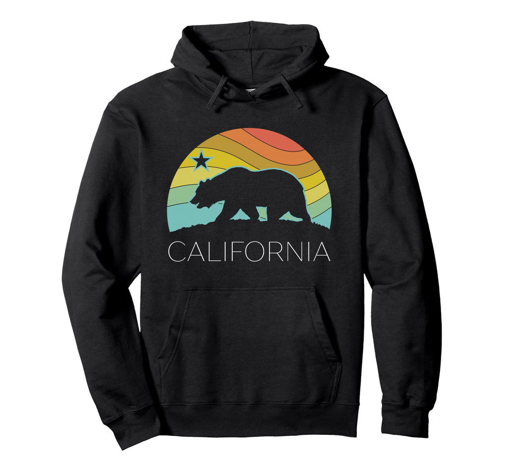 California Bear Beach Cali Pride Surf 70S Hoodie - Unique Graphic Unisex - T-Shirt, Sweatshirt, Hoodie