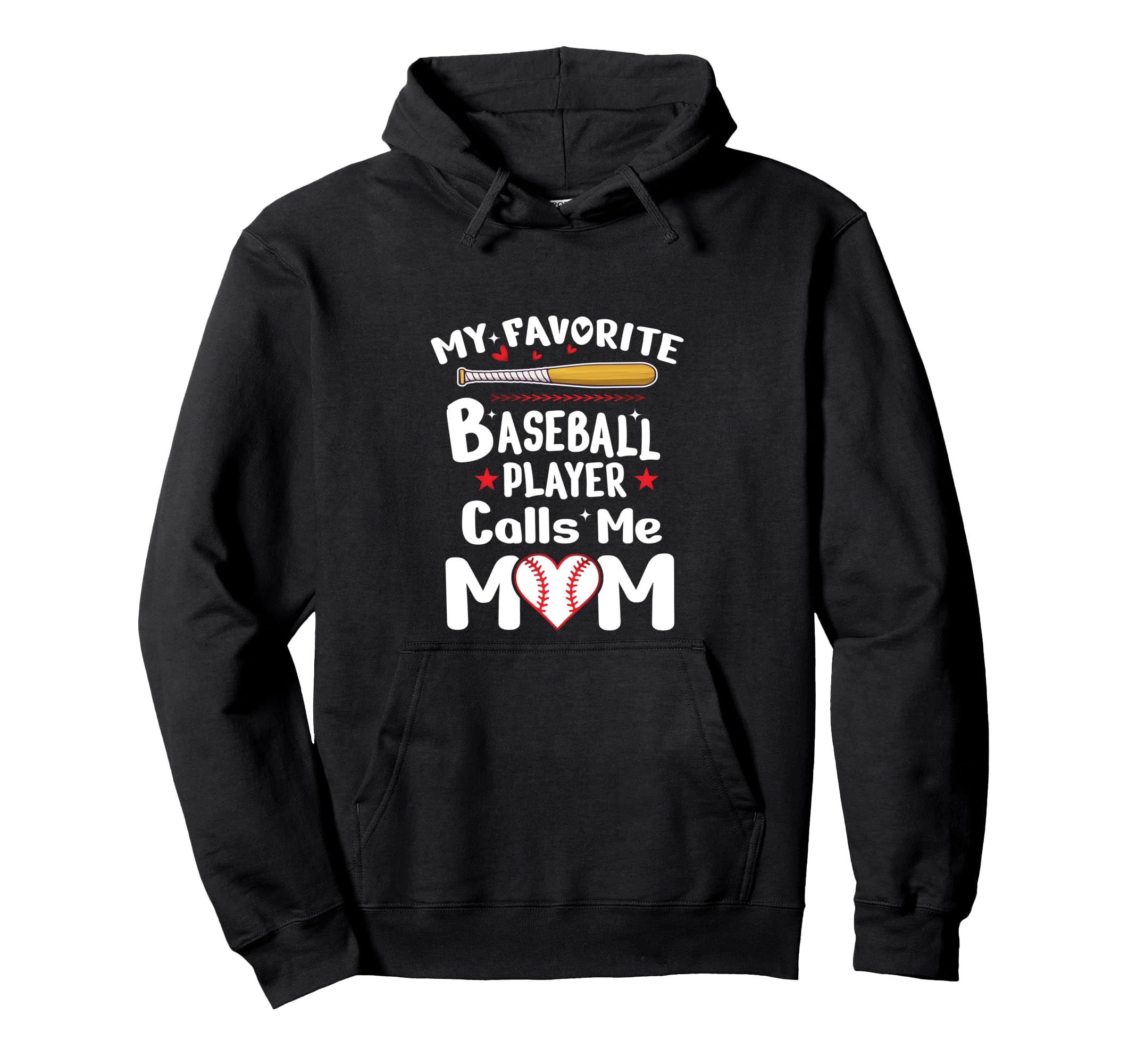 Mom Baseball My Favorite Baseball Player Hoodie - Novelty Apparel Unisex - T-Shirt, Sweatshirt, Hoodie