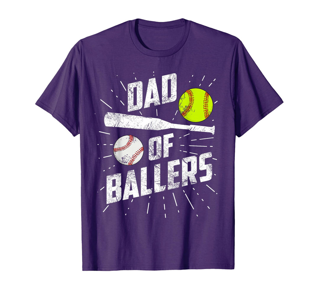 Dad Ballers Funny Baseball Softball T-Shirt - Aesthetic Graphic for Adults - T-Shirt, Sweatshirt, Hoodie
