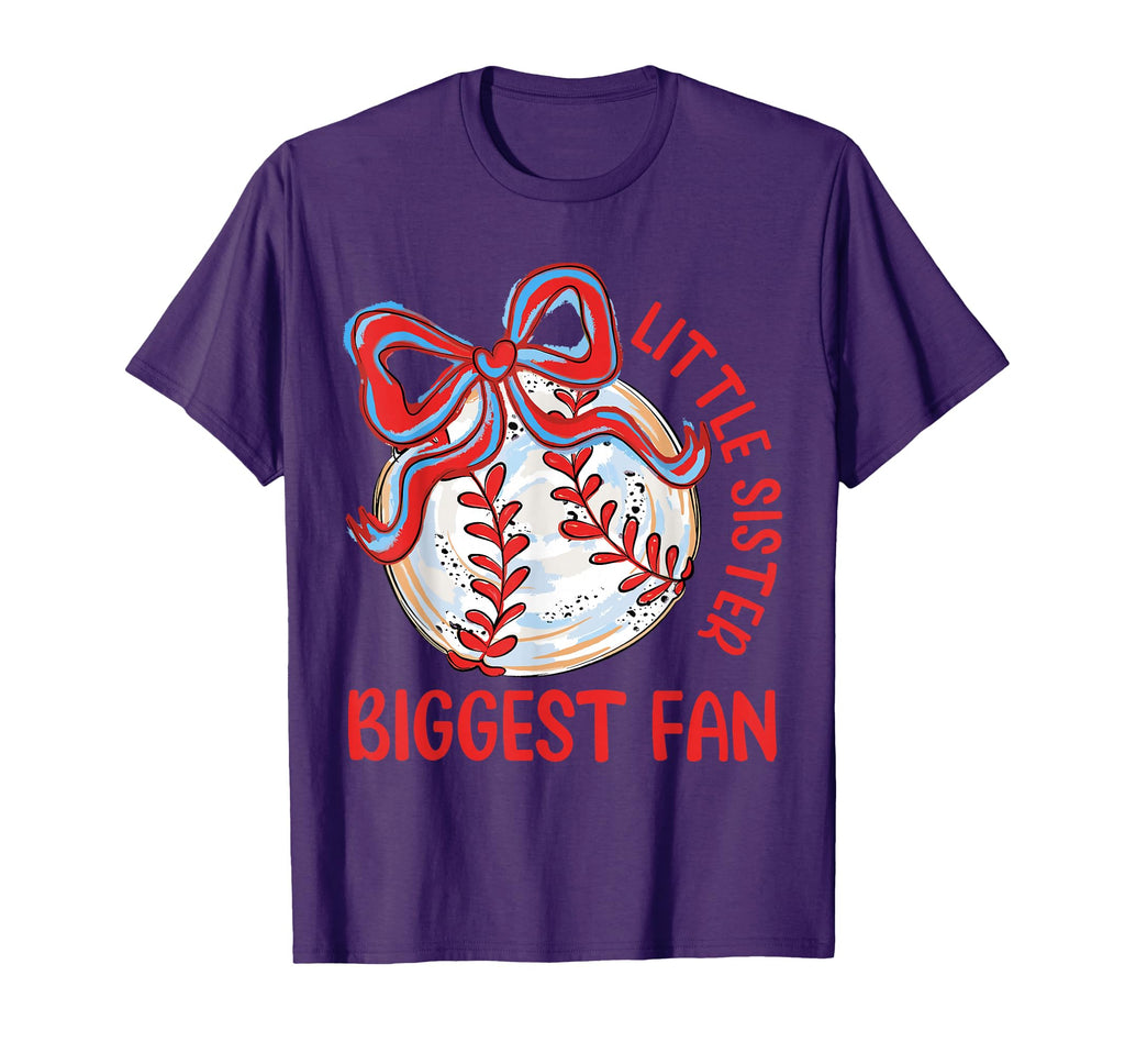 Baseball Little Sister Biggest Fan T-Shirt - Trendy Graphic Unisex - T-Shirt, Sweatshirt, Hoodie