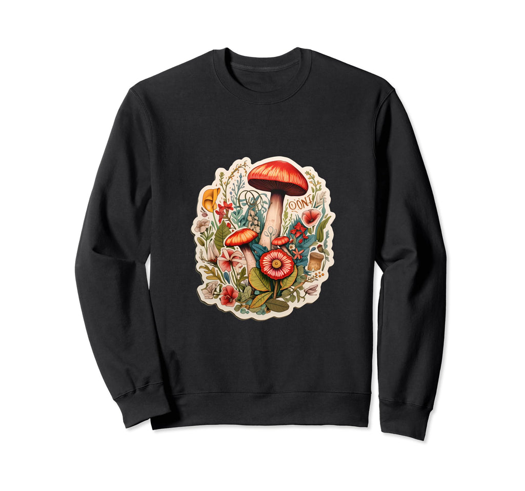 Magical Boho Artwork Mushrooms And Sweatshirt - Aesthetic Graphic Unisex - T-Shirt, Sweatshirt, Hoodie