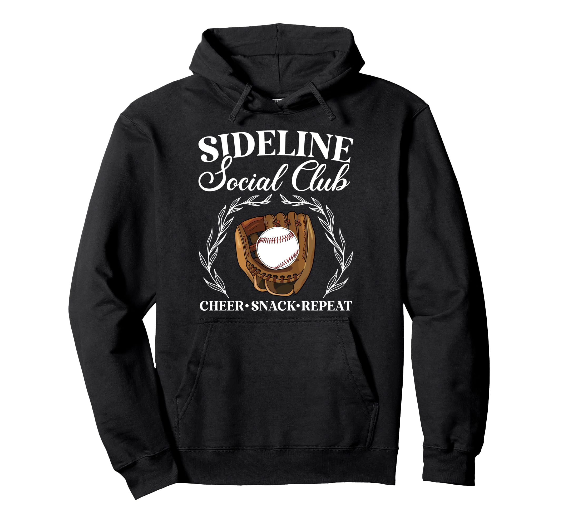 Sideline Social Club Baseball Mom Baseball Hoodie - Trendy Graphic Unisex - T-Shirt, Sweatshirt, Hoodie