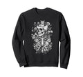 Skull Cat Skeleton Kitty Kitten Sweatshirt - Aesthetic Graphic Men Women - T-Shirt, Sweatshirt, Hoodie