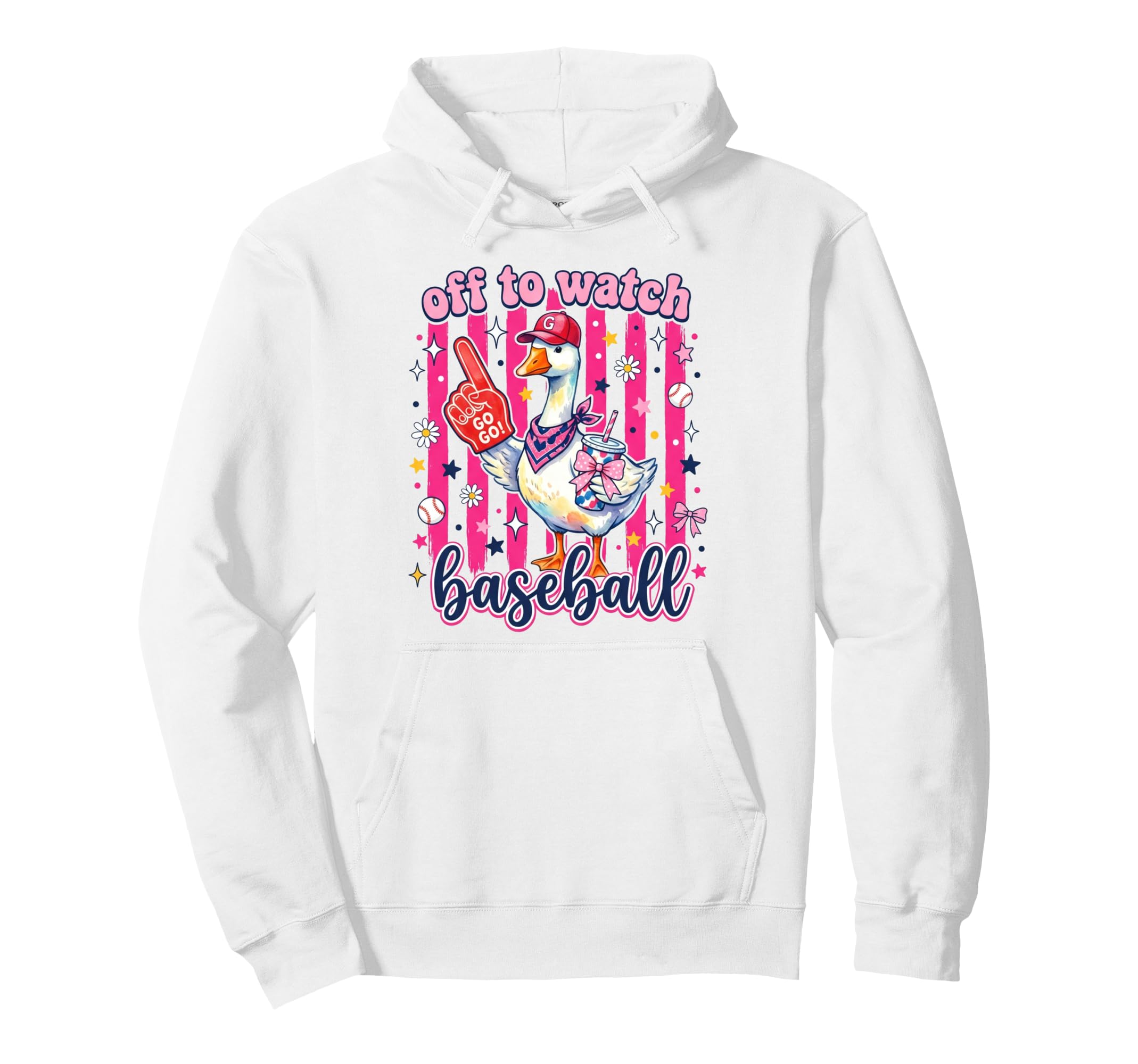 Off To Watch Basebal Silly Goose Funny Hoodie - Unique Graphic Men Women - T-Shirt, Sweatshirt, Hoodie