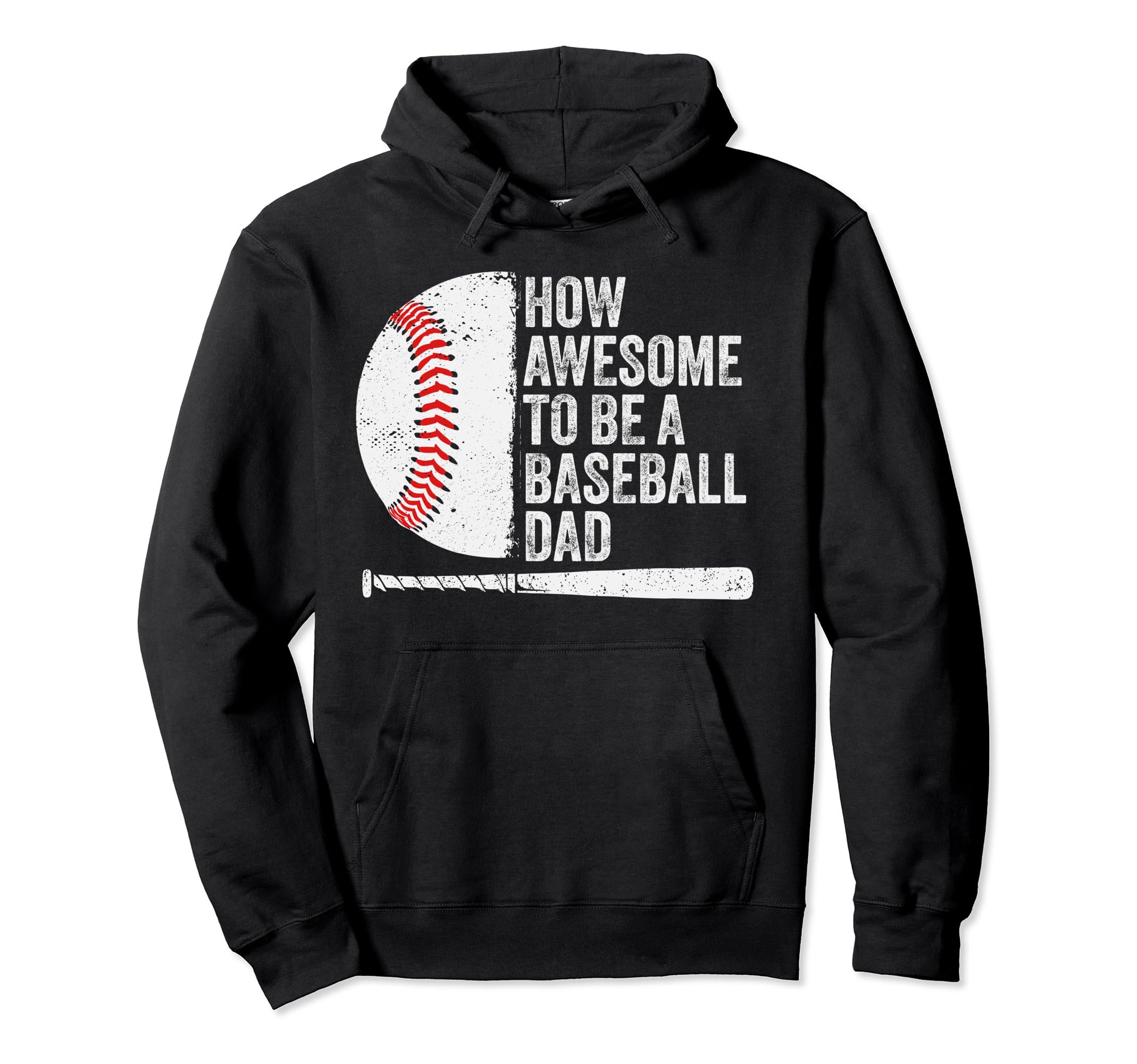 Dad Baseball Proud Baseball Dad Hoodie - Fun Novelty Design for Adults - T-Shirt, Sweatshirt, Hoodie