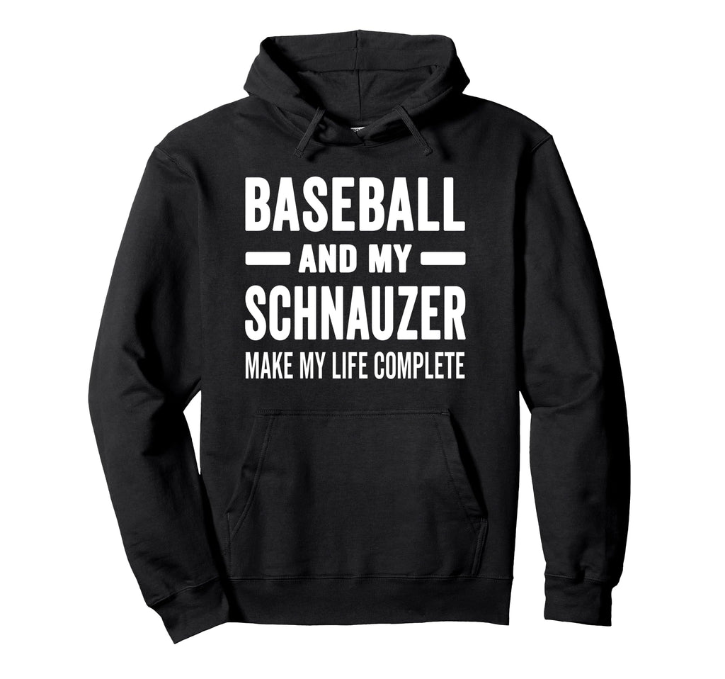 Baseball And My Schnauzer Mama Dog Hoodie - Minimalist Print Men Women - T-Shirt, Sweatshirt, Hoodie
